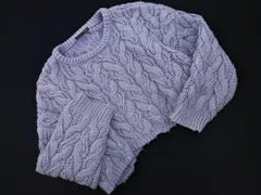 Heather ヘザー ケーブル編み ショート丈 ニット セーター sizeF/水色 ◇■ レディース