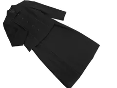 TOKYO SOIR 東京ソワール ブラックフォーマル ジャケット ワンピース セットアップ size11/黒 ■■ レディース