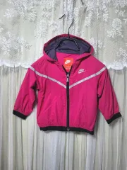 (キッズ)ナイキ ピンク フード ウィンドブレーカー 80