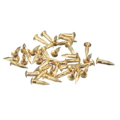 uxcell 木ネジ M2 x 10 mm 丸頭ネジ 140個 真鍮製釘 詰め合わせキットDIY固定アクセサリー 木工家具用 真鍮色