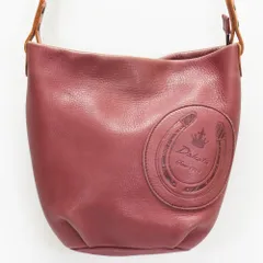 Dakota ダコタ レザー 本革 ショルダーバッグ 斜め掛け 馬蹄 ロゴワッペン レディース ボルドー ワインレッド キューブ ホースシュー  _