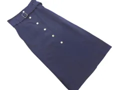 MOUSSY マウジー フロントボタン ロング スカート size1/紺 ◇■ レディース