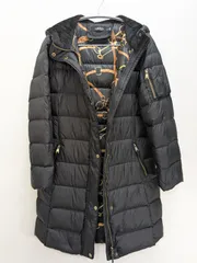 LAUREN RalphLauren ラルフローレン　裏地プリント　ダウンコート　黒