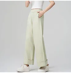 ストレートパンツ ワイドパンツ レディース 無地 パンツ ストレート イージーパンツ ポケット ワイド ロング ボトムス ウエストゴム 落ち感 ゆったり きれいめ おしゃれ シンプル カジュアル 可愛い せ 春 夏 秋