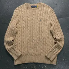 100 ポロ 新モデル ケーブル編み ニット