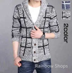 新品未使用 カーディガン ニットセーター ニット メンズ セーター ニットウェア ニットカーディガン 長袖 セーター トップス かっこいい シンプル メンズファッション おしゃれ カジュアル 春