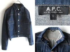 ビンテージ A.P.C. アーペーセー リーバイス 2nd/セカンド型 赤耳 デニムジャケット Gジャン S インディゴ イーストバイウエスト 男女着可