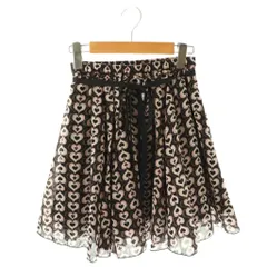 ドーリーガールバイアナスイ DOLLY GIRL by ANNA SUI スカート ミニ フレア ハート柄 1 黒 ピンク /NR ■OS