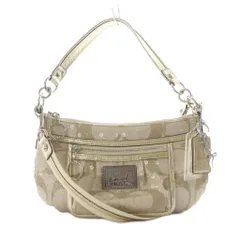 コーチ COACH シグネチャー ポピー ショルダーバッグ ハンドバッグ 2way スパンコール ベージュ 14541 /AN4