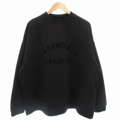 エフオージー エッセンシャルズ FOG ESSENTIALS クルーネック ボンディング スウェットシャツ CREW NECK BONDING SWEATSHIRT トレーナー オーバーサイズ アーチロゴ S 黒 ブラック /GV ■GY18