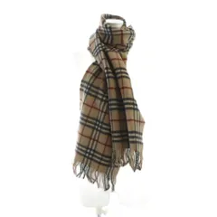 バーバリー ロンドン BURBERRY LONDON マフラー ストール ロゴ ノバチェック柄 ベージュ ■GY40 /MQ