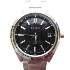 セイコー SEIKO ブライツ 腕時計 電波ソーラー アナログ カレンダー付き チタン 銀色 シルバーカラー SAGZ083 /UO