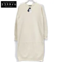 BARNEYS NEWYORK バーニーズニューヨーク ｱｲﾎﾞﾘｰ ﾌﾘﾙ襟 ｳｰﾙ ﾆｯﾄ ﾜﾝﾋﾟｰｽ F