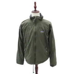 パタゴニア Patagonia ブルゾンジャケット ミドル丈 L ナイロン カーキ スタンドカラー /HO14 ■GY58