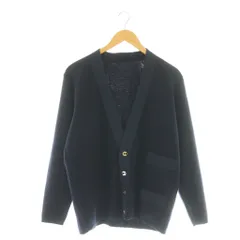 サルヴァトーレフェラガモ Salvatore Ferragamo Vネック カーディガン ニット 金ボタン ネイビー /CX ■OSのサムネイル