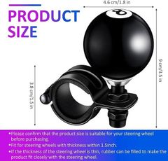 ハンドルスピンナー 車用 補助ハンドル 8ボールデザイン ステアリングノブ 運転サポート 握りやすい 取付簡単