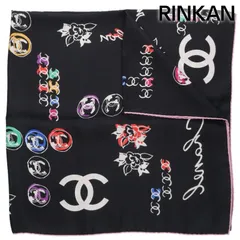 シャネル ココマーク総柄シルクスカーフ メンズ