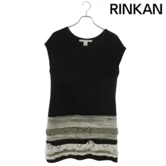 ダイアンフォンファステンバーグ ビジュー装飾ウールノースリーブドレスワンピース レディース S