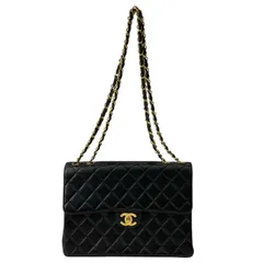 CHANEL シャネル デカマトラッセ 30 チェーン ショルダーバッグ A28600 レディース ラムスキン ブラック 中古