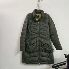 ナイキ レディース ダウンジャケット ロング丈 ブラック/カーキ