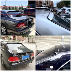 トヨタ クラウン 12代（Toyota CROWN 12th）2004～2009年式 ルーフスポイラー トップウイング 穴あけ不要 無損傷取付 ABS製 塗装風仕上げ リア印象UP 走行時の安定感サポート 黒/白/銀/カーボン調選択 SY期間限定