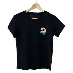 Patagonia(パタゴニア) 半袖Tシャツ サイズS レディース美品  - 黒×ベージュ×マルチ クルーネック