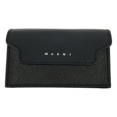 MARNI TRUNK サフィアーノ 三つ折り財布 ブラック - メルカリ
