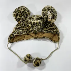 ★ 東京ディズニーリゾート ディズニー Disney  ミニーマウス ファンキャップ ミニー ヒョウ柄 ブラウン 58㎝ 現状品