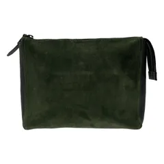 3.1 Phillip Lim スリーワンフィリップリム スウェードレザークラッチバッグ  グリーン