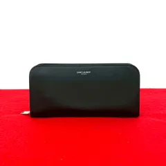 極 美品 SAINT LAURENT PARIS サンローランパリ レザー 本革 ラウンドファスナー 長財布 ウォレット 札入れ 小銭入れ ブラック 45623