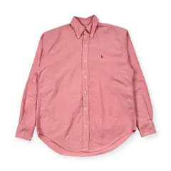 00s RALPH LAUREN SPORT ラルフローレン スポーツ オックスフォードBD ボタンダウン 長袖シャツ 4/レッド系 メンズ オールド