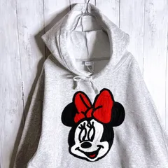 【海外モデル】00s 古着 Disney ディズニー グレー ミニーマウス パーカー #0898