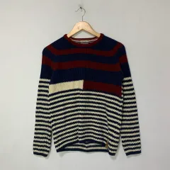 Tommy Hilfiger トミーヒルフィガー ストライプ パータン ニット ヴィンテージ レディース キッズ サイズ