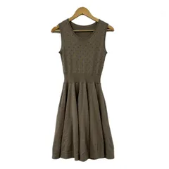 FOXEY(フォクシー) ワンピース サイズ38 M レディース美品  - 34283 ベージュ ノースリーブ/ロング