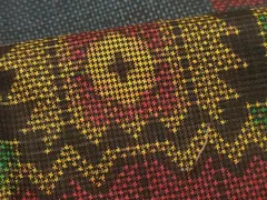 平和屋着物■本場大島紬　7マルキ　幾何学文　正絹　逸品　DABC0648qa