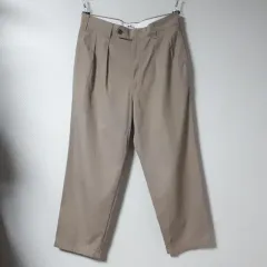 33/UNIQLO U 春 秋 ツータック ワイド チノパンツ/33-502