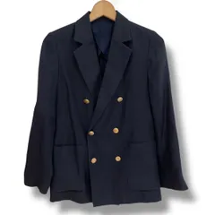 MACPHEE マカフィー リネンレーヨンツイルダブルブレストブレザー 2025年製 テーラードジャケット ダブル メタルボタン 背抜き仕様 リネン 麻 日本製 ネイビー 紺 サイズ34 レディース 春 ゴーゴー古着セントラルパーク名古屋店NO.1808
