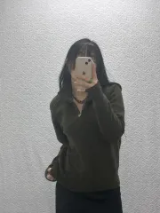 UNIQLO × Kinloch Anderson スフレヤーン ハーフジップ ウールブレンド ニット S C08881