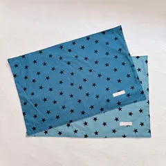 大判ランチョンマット 60×40 男の子 女の子 シンプル デニム調 星柄 青 水色