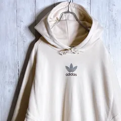 【国内正規品】adidas originals ベージュ トレフォイル スウェット パーカー センターロゴ  #g87