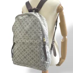 美品　ラシット　リュック　バッグパック　モノグラム　ナイロン　グレー　レザー