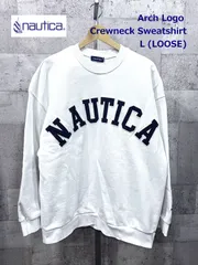 NAUTICA アーチロゴ クルーネック スウェットシャツ L ノーティカ フリークスストア