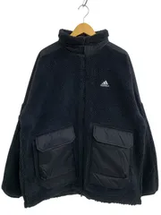 adidas (アディダス) ワーディング オーバーサイズド ボア ジャケット フルジップ IK7341 2FK001 2XL ブラック メンズ/004