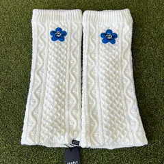 【2025FW 新品タグ付10％OFF】公式サイト完売　PEARLY GATES フラワーワッペンアラン編みニットレッグウォーマー (LADIES)