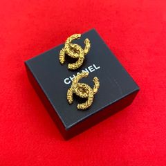 シャネル ココマーク 溶岩 ゴールド イヤリング 93A 刻印有 8.57g