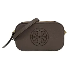 TORY BURCH(トリーバーチ) ショルダーバッグ - グレーベージュ ストラップ着脱可/斜めがけ/ミニバッグ レザー