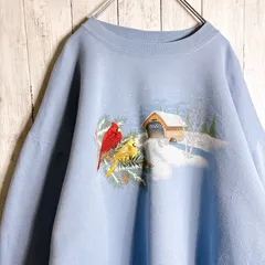 【入手困難】90s～00s Vintage 古着 アニマル 鳥 ブルー スウェット トレーナー #184