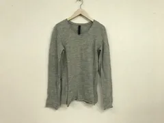 本物ダブルジェーケーwjkダブルジェイケイウール麻リネンニットVネック長袖トレーナーメンズサーフアメカジミリタリーストリートスケーターワークビジネススーツモードドレスゴルフバイカーロックグレーS日本製