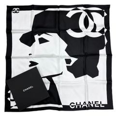CHANEL シャネル ジェニー着用CCマーク スカーフ ホワイト - メルカリ