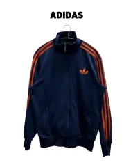 アディダス 旧モデル ファイヤーバード トラックジャージ ジャージ ネイビー/オレンジ